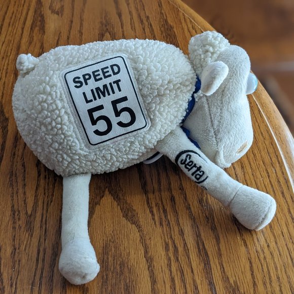 Vintage Serta Counting Sheep Plush # 55 Speed Limit - Picture 2 of 7